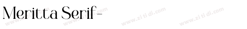 Meritta Serif字体转换